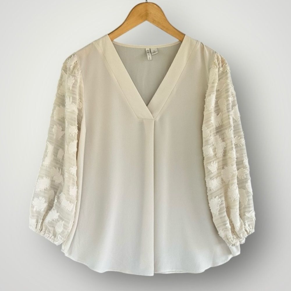 5 for $45 Cato top blouse shirt white size S